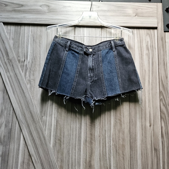GRLFRND'CINDY' ROSE EMBROIDERED PANELLED DENIM SHORTS - Picture 8 of 16
